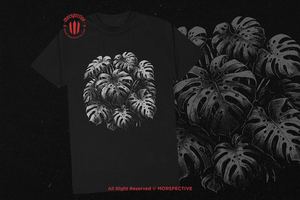 10 Bundle Dark Art Monstera Plant, an Illustration by Morspective (Photo 2 of 7)