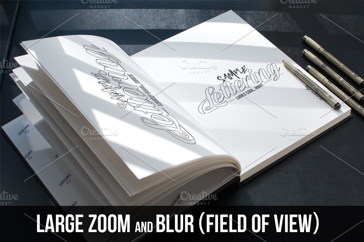 Lettering & Drawing Mockup Set 3, a Books & Magazine Mockup by AwesomeMockups (Photo 4 of 5)