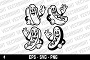 Cartoon mascot of a hot dog, a Food Illustration by Vectorhight (Thumbnail 1 of 3)