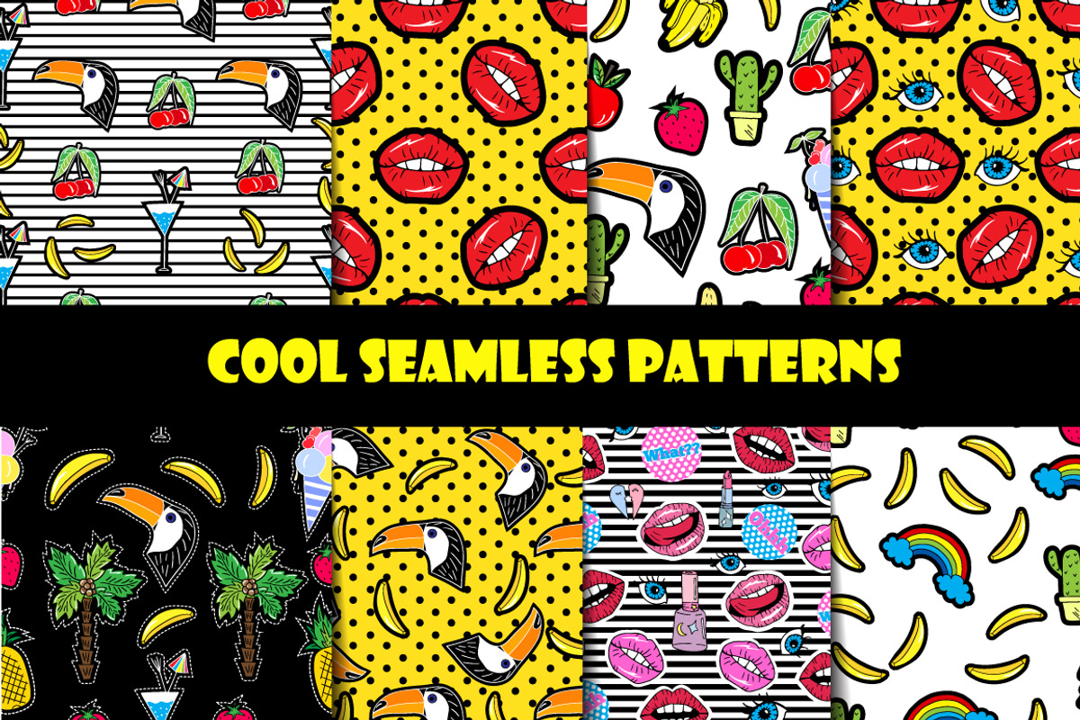 Fashion patches and stickers, a Graphic by TashaDraw (Photo 12 of 12)