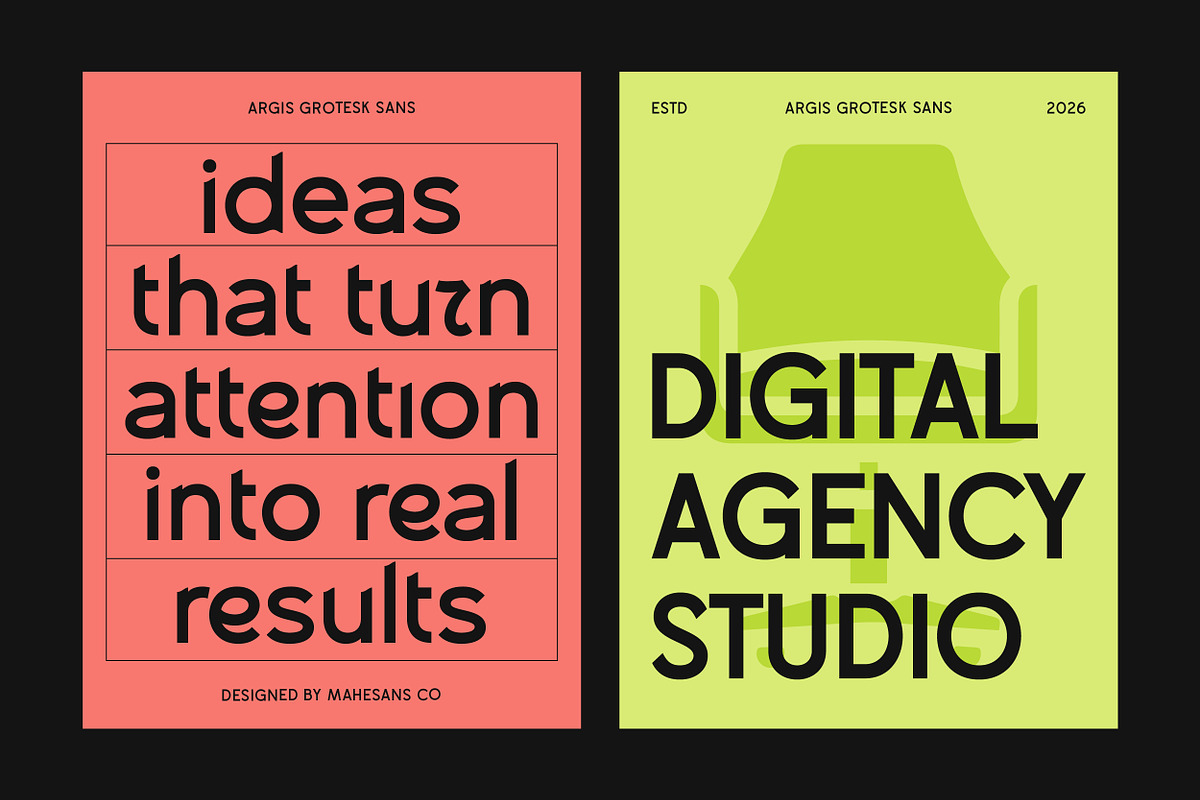 Argis – Geometric Clean Sans Serif, a Sans Serif Font by Mahesans Co (Photo 2 of 10)