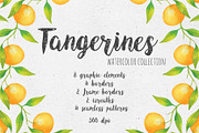 Tangerines. Watercolor collection, a Decorative Illustration by Maria's little shop (Thumbnail 1 of 11)
