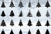 Christmas Tree Silhouette (AI File), an Object Graphic by DesignBTF (Thumbnail 4 of 8)