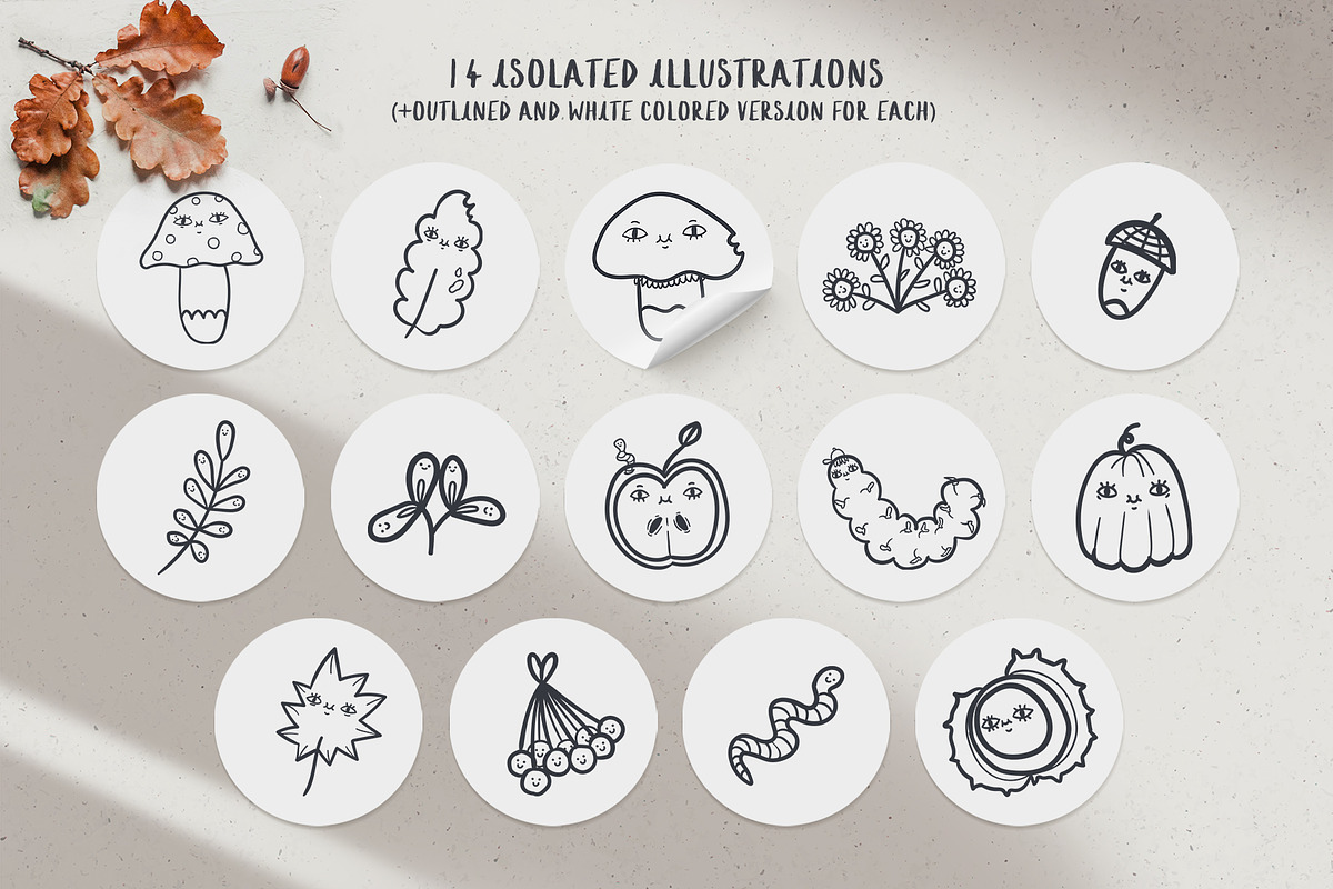 Autumn cute collection, a Seasonal Illustration by marmarina (Photo 6 of 10)