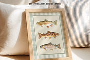 Watercolor Trout Fish Clipart, a Decorative Illustration by OKArtHub (Thumbnail 7 of 8)