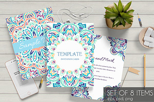 Ornamental abstract cards set, a Card Template by LineTale