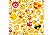 Colorful smiley face pattern, a Pattern Graphic by Yayasya (Thumbnail 2 of 2)