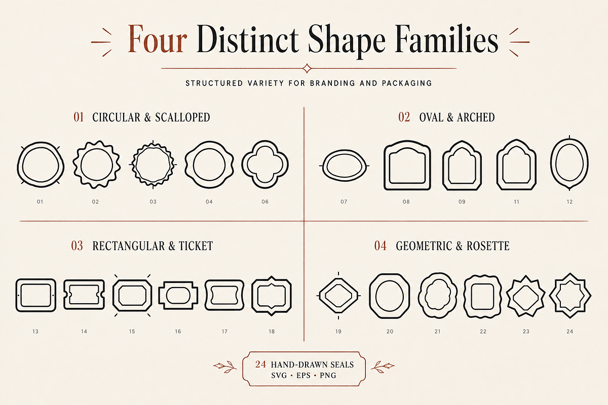24 Imperfect Hand-Drawn Brand Seals, an Object Graphic by Designs24hr (Photo 4 of 9)