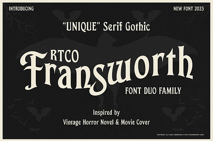 Fransworth - Vintage Horror Typeface