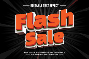 Flash sale 3D editable text effect, a Layer Style Add-On by nicemorning