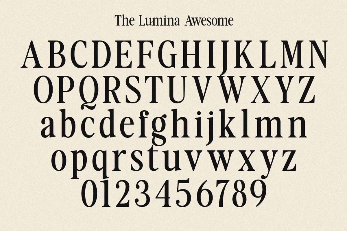 The Lumina Awesome, a Serif Font by Zane Studio (Photo 11 of 12)