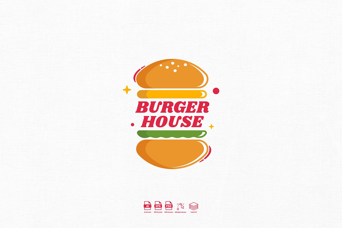 Burger House Brand Logo Design, a Branding & Logo Template by kromastd22