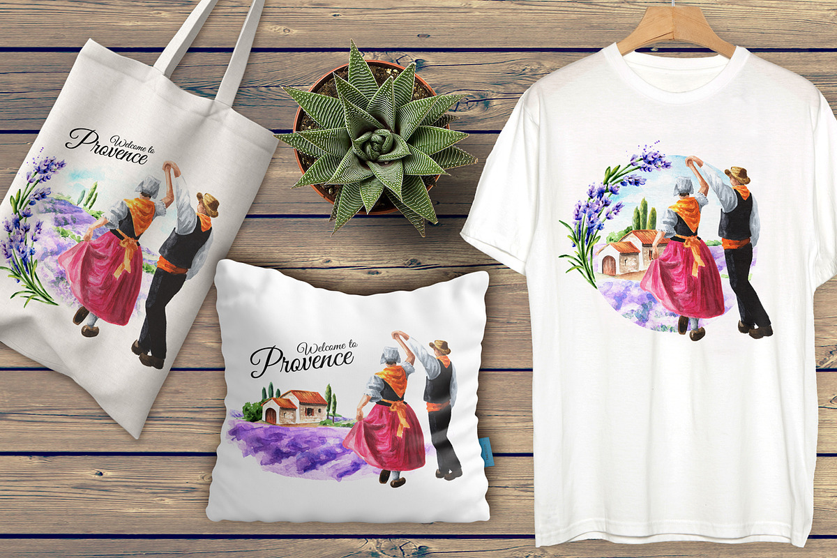 Welcome to Provence. Folk dance, a Decorative Illustration by Daria Ustiugova (Photo 2 of 3)
