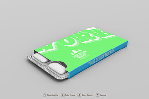 Pack Of Gum Mockup On White Backgrou