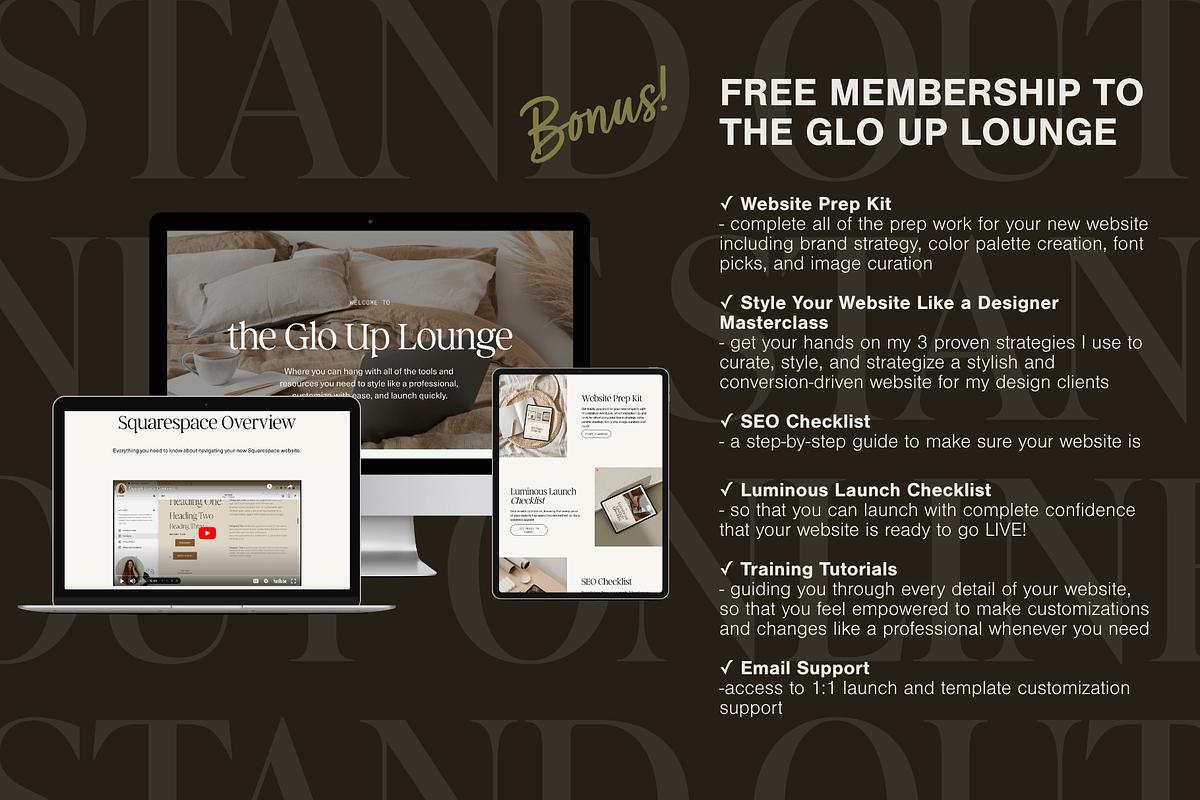 Website Template Squarespace, a Squarespace Template by Glo Design Studio (Photo 7 of 9)