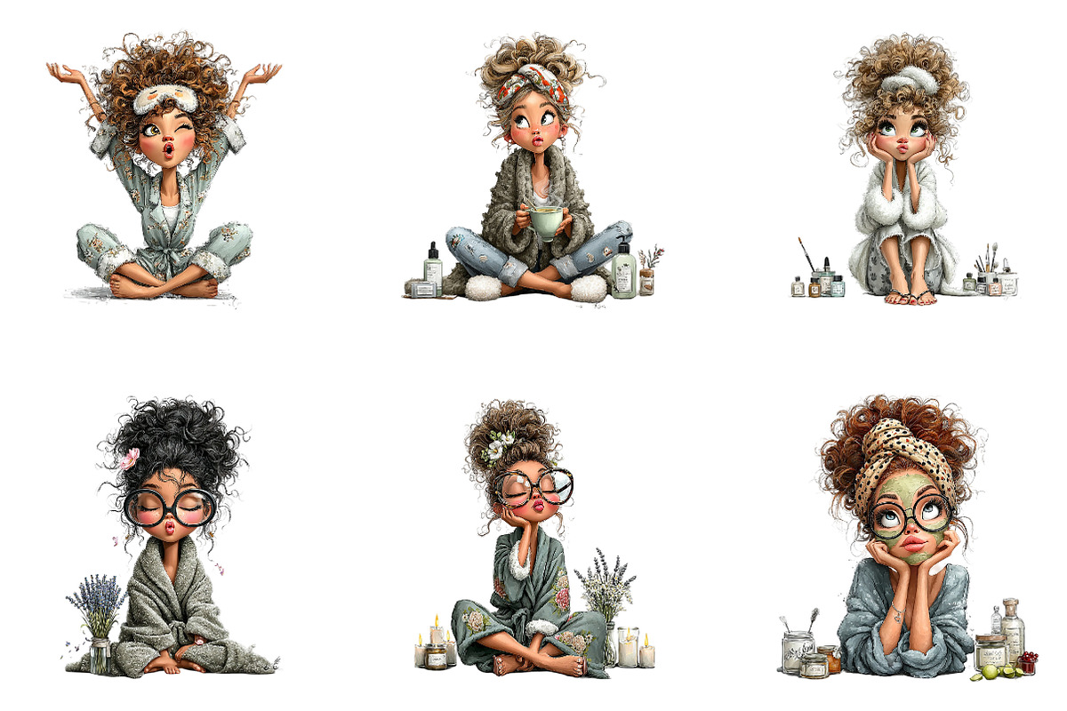Quirky Self Care Quirky Woman, a Seasonal Illustration by CreationArt (Photo 2 of 5)