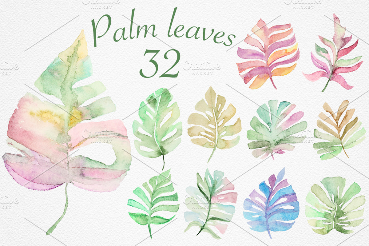 Palm leaves collection, a Decorative Illustration by IvanFet (Photo 1 of 6)