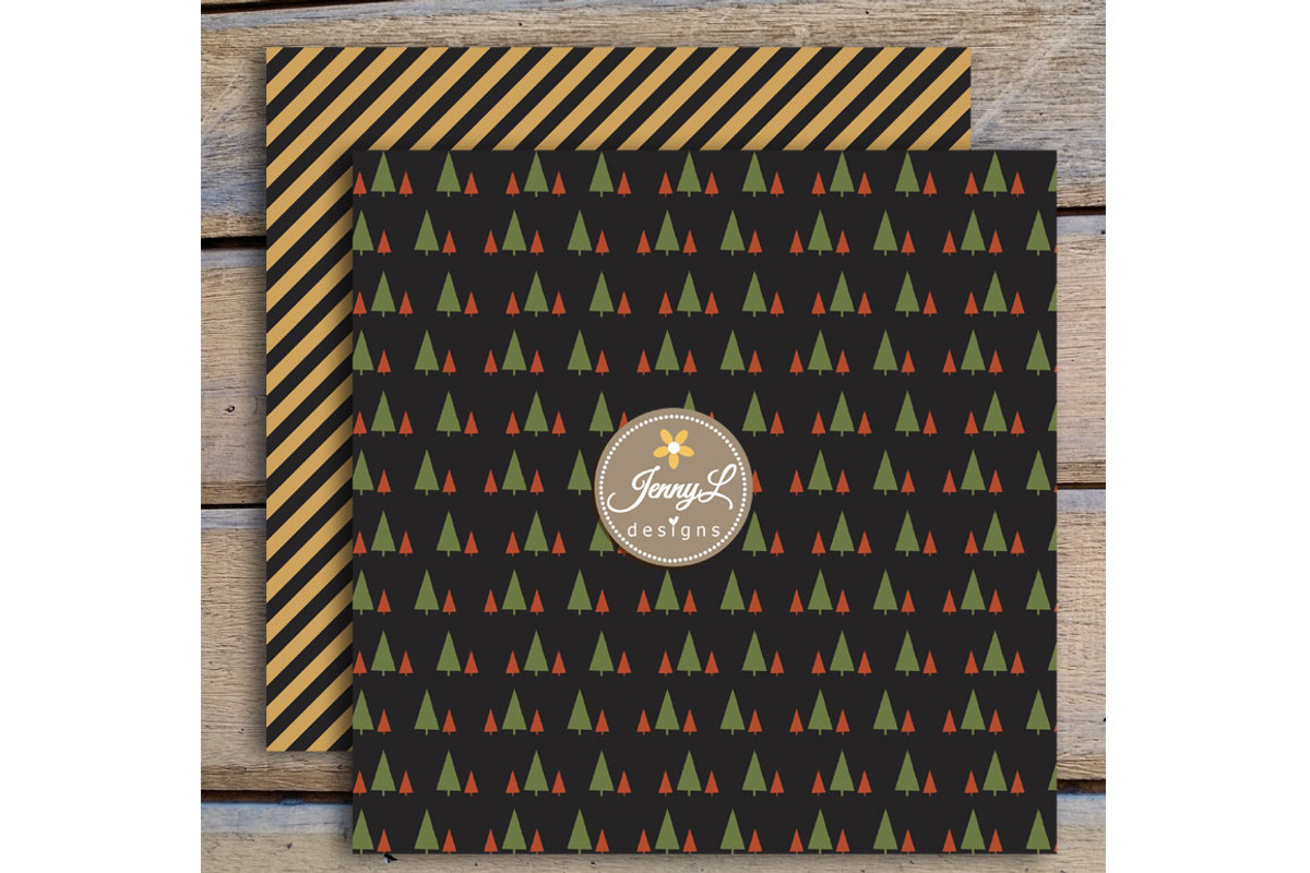 Gold Christmas Digital Papers, a Pattern Graphic by JennyL Designs (Photo 3 of 3)