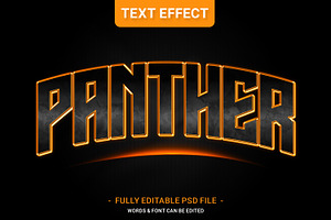 Panther 3D Text Effect Style