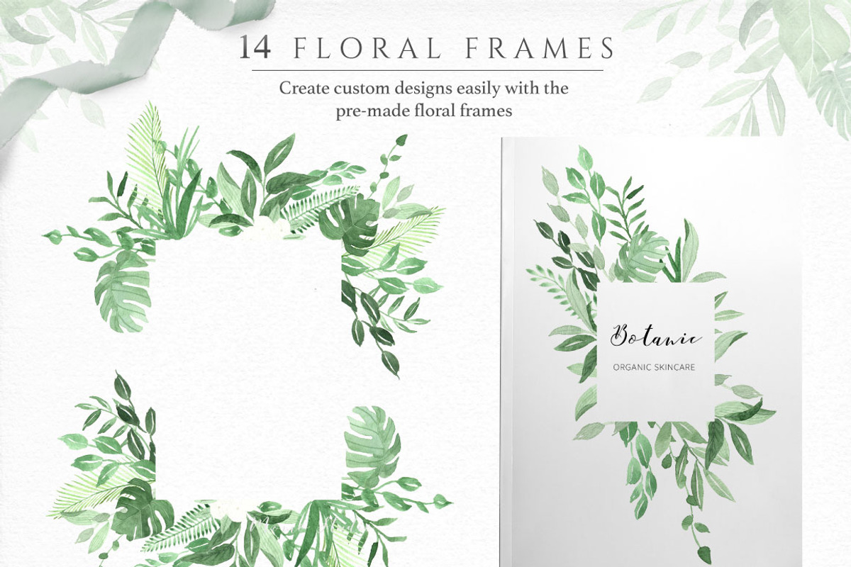 Botanica Watercolor Greenery Leaves, a Decorative Illustration by Momo Studio (Photo 5 of 16)