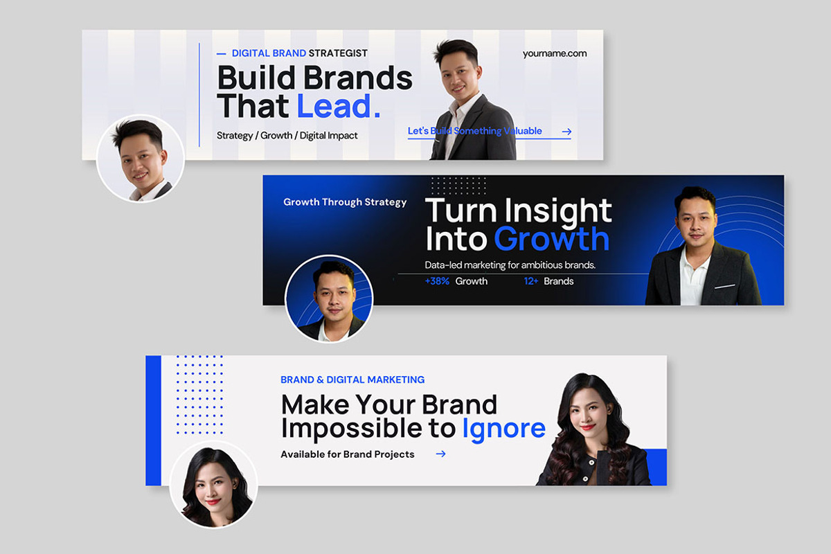 LinkedIn Banner Template Set, a Social Media Template by Pitchlook.Studio (Photo 2 of 3)