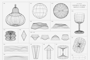 Gradient Textures Shapes 3D Objects