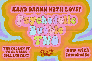 Psychedelic Bubble 70s Font