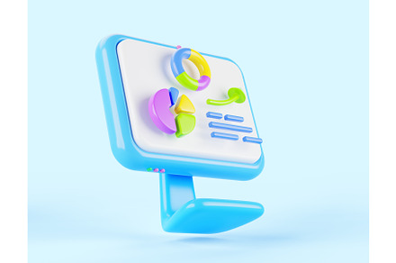 Business data analysis, stock market, an Object 3D Model by Marozhkastudio