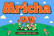 Mricha Variable Groovy Font, a Font by GroovyFontCo (Thumbnail 1 of 8)