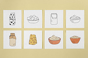 Milk products doodle icons set, an Icon by Gulnarart (Thumbnail 2 of 5)