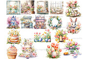 Easter Pastel Clipart | Cottagecore, a Seasonal Illustration by GlamArtZhanna (Thumbnail 4 of 6)
