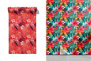 Coral Lagoon Hibiscus Florals, a Pattern Graphic by Ninterints (Thumbnail 8 of 10)