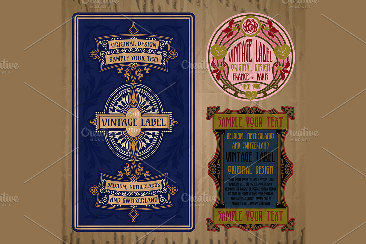 Label Art Nouveau - sets, a Decorative Illustration by Stanislav Kharchevskyi (Photo 6 of 8)
