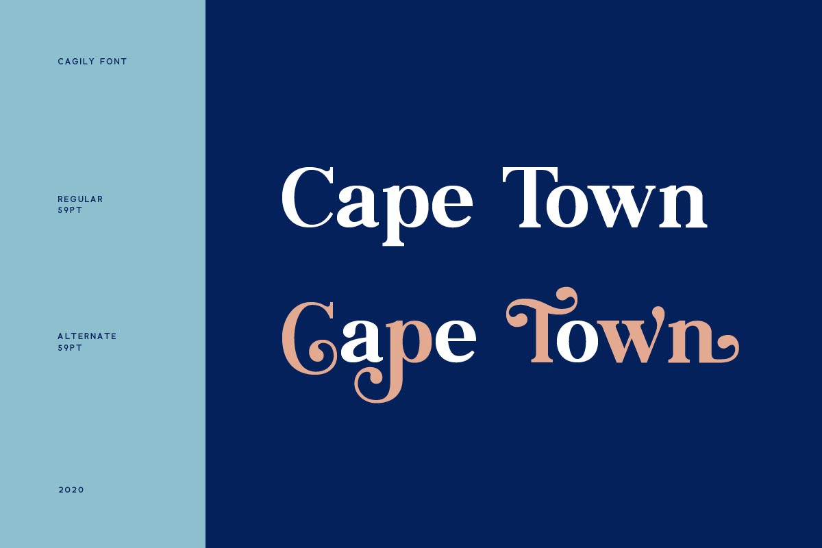 Cagily Font preview 3
