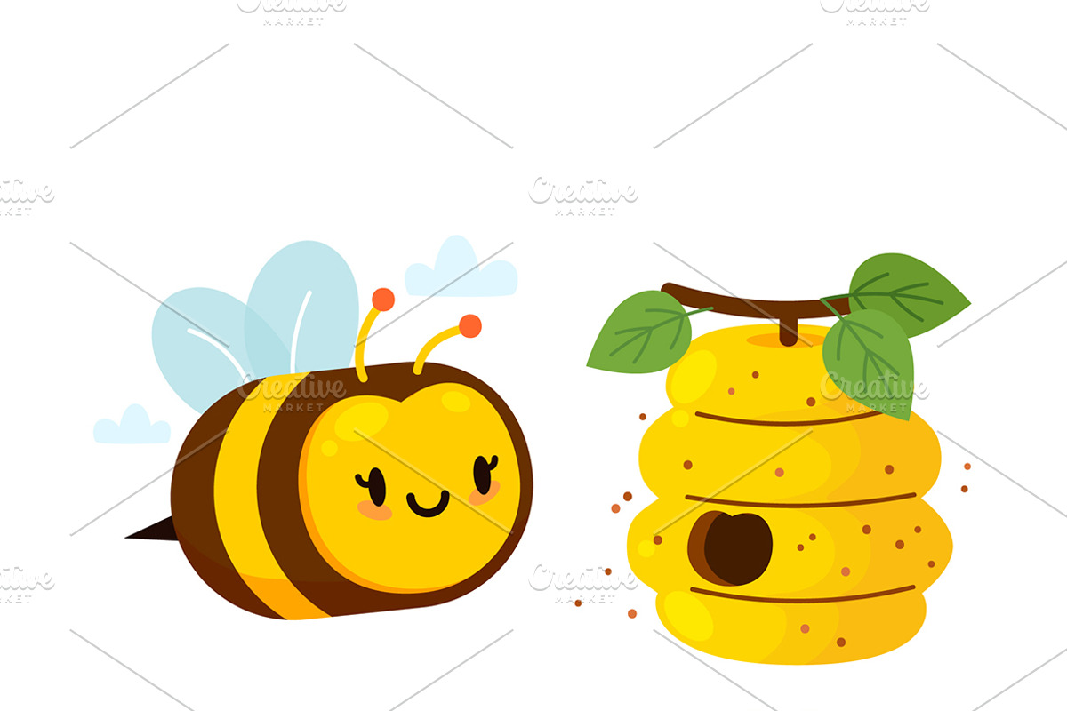 Sweet Honey Bee Elements, an Animal Illustration by MISS CHATZ (Photo 3 of 3)