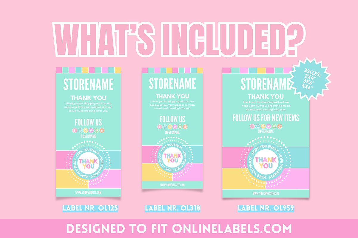 Cute Box Seal Sticker Template, a Stationery Template by SunshineStudioBoutique (Photo 3 of 8)