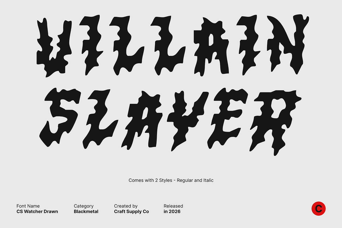 CS Watcher Drawn, a Blackletter Font by Craft Supply Co. (Photo 4 of 8)