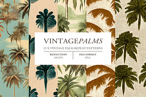 Vintage Palm Tree Repeat Patterns