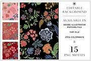 Vintage Floral Pattern & Elements, a Decorative Illustration by Artifactory Studios (Thumbnail 2 of 6)