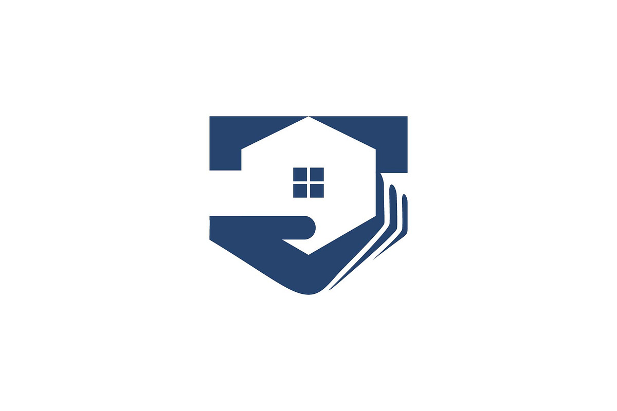 hand hold home logo, a Branding & Logo Template by ZHR Creative