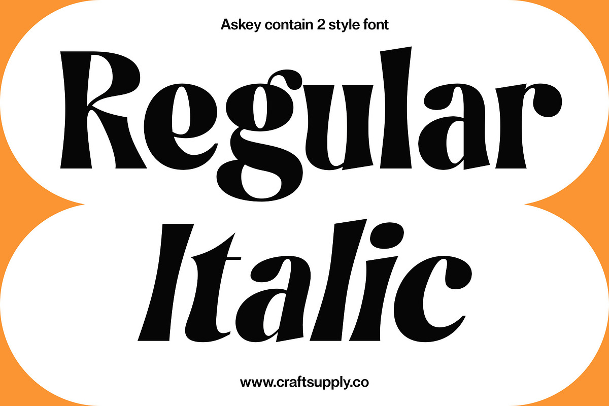 Askey - Funky Serif, a Serif Font by Craft Supply Co. (Photo 3 of 8)