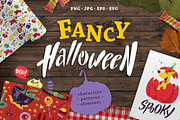 Fancy Halloween kit, an Object Graphic by Funnystore (Thumbnail 1 of 9)