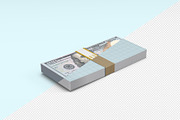 Money Stacks Mockups v.1 - 4 views, a Merchandise Mockup by Illusiongraphic (Thumbnail 7 of 16)