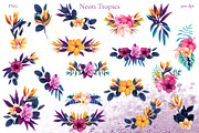 Neon Tropics watercolor, an Object Graphic by Salted Galaxy (Thumbnail 3 of 16)