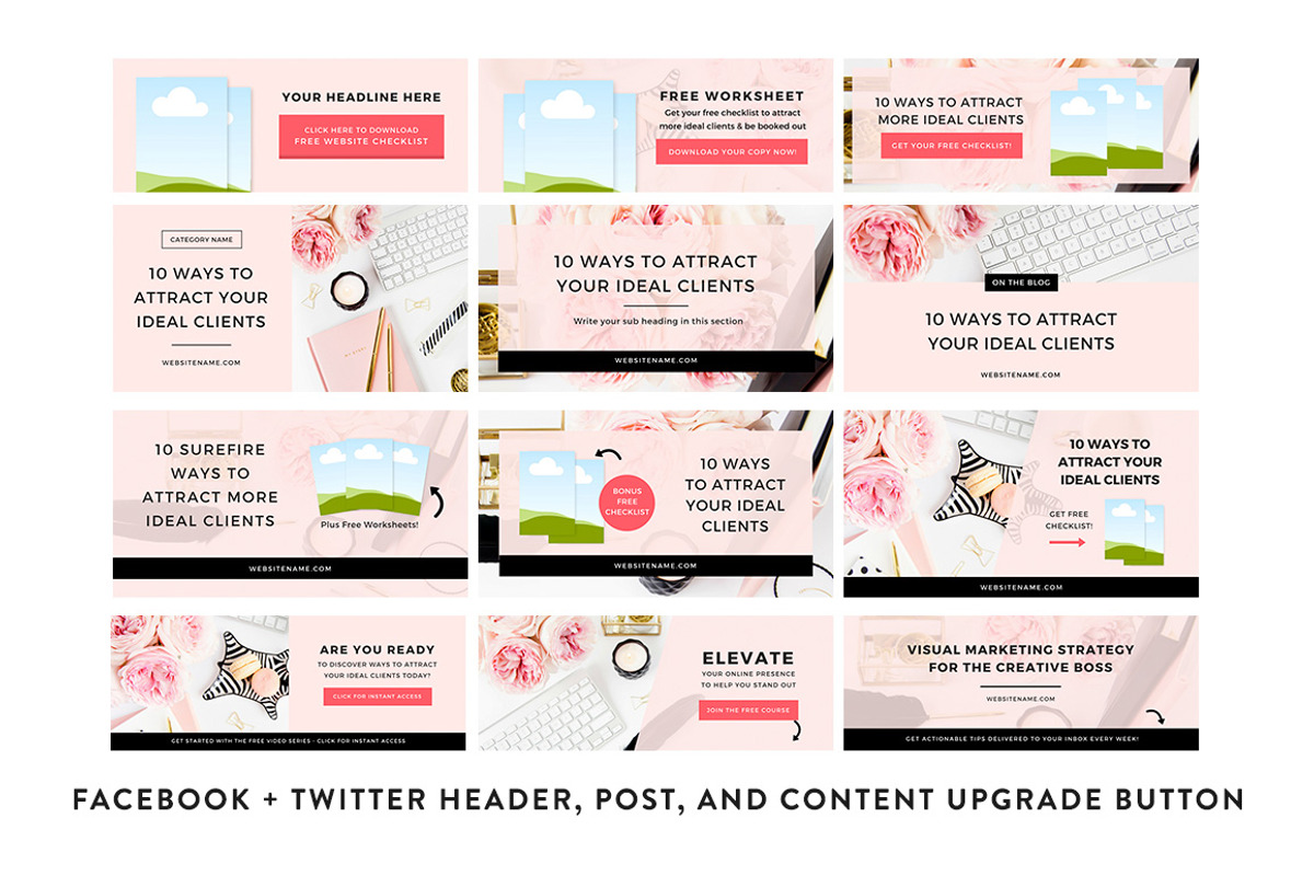 CANVA Social Media Templates, a Social Media Template by Bluchic (Photo 5 of 6)