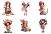 Easter Girl Clipart, an Illustration by CreationArt (Thumbnail 6 of 7)