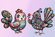 Folk Bird Clipart Png, an Object Graphic by Agnesagraphic (ID 95) (Thumbnail 5 of 7)
