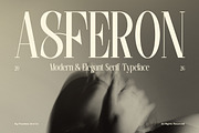 Asferon - Elegant Serif Font, a Serif Font by Flawless And Co (Thumbnail 1 of 10)