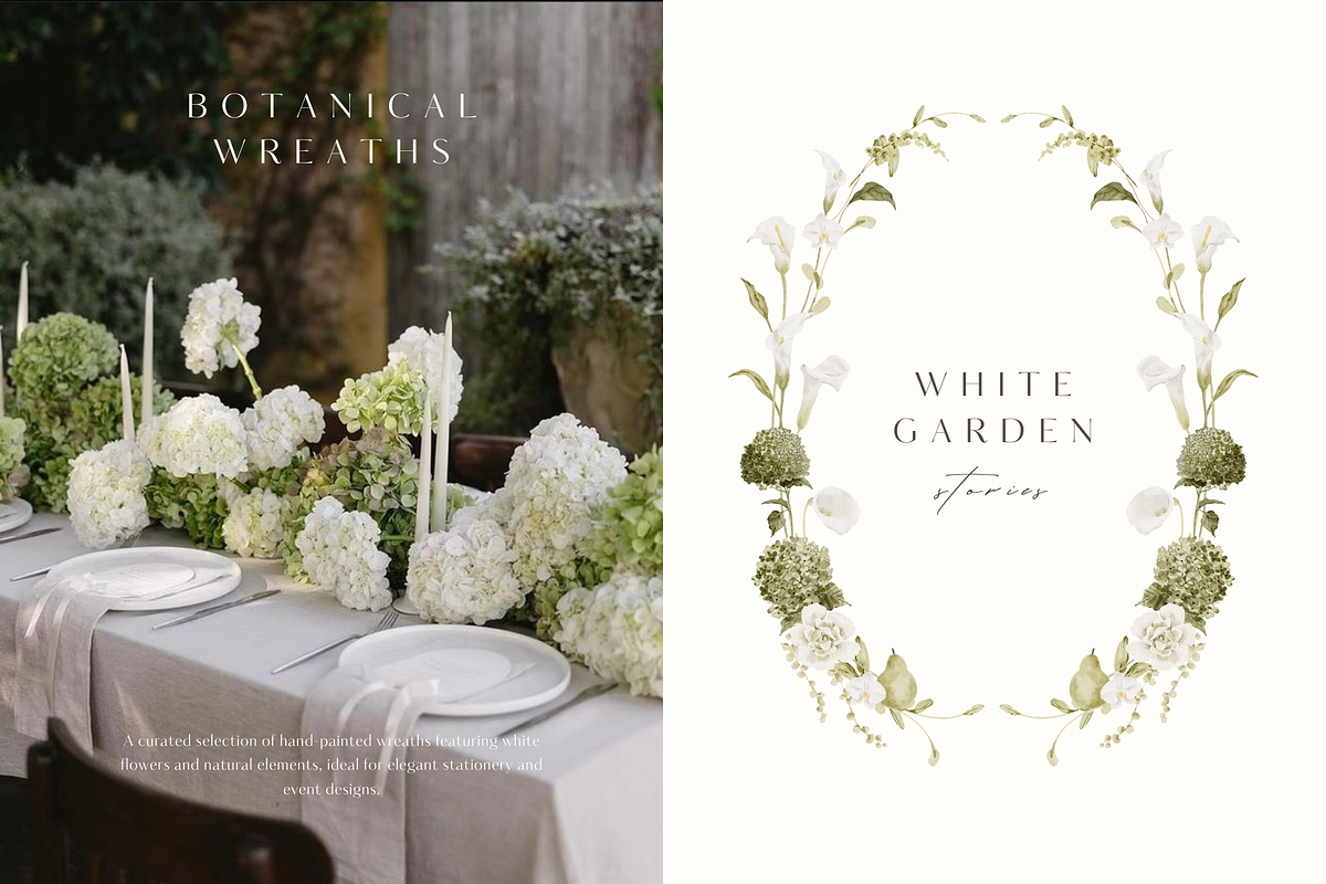 White Florals Watercolor Collection, a Decorative Illustration by Altea Design Studio (Photo 11 of 13)