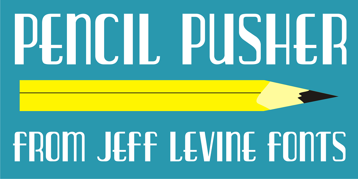 Pencil Pusher JNL, a Font by Jeff Levine Fonts